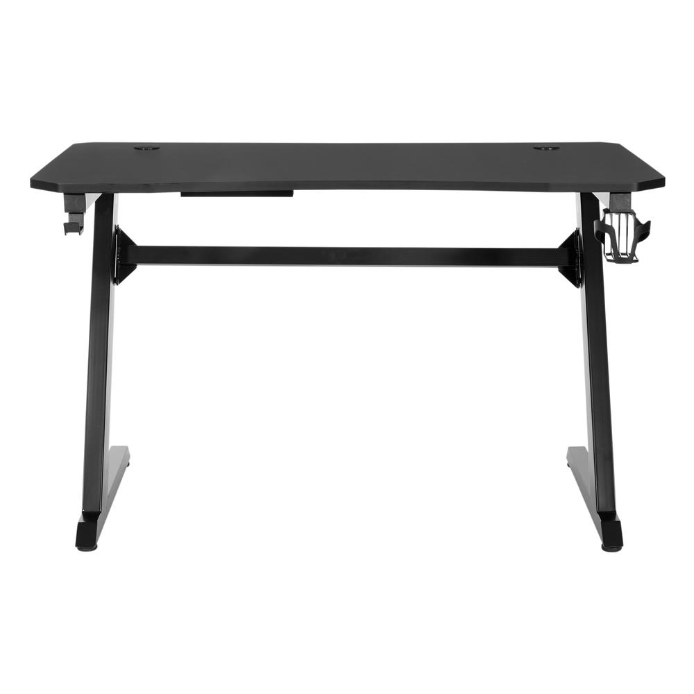 Ghost Battlestation Gaming Desk in Matte Black Top and Black Legs, GST25-BLK