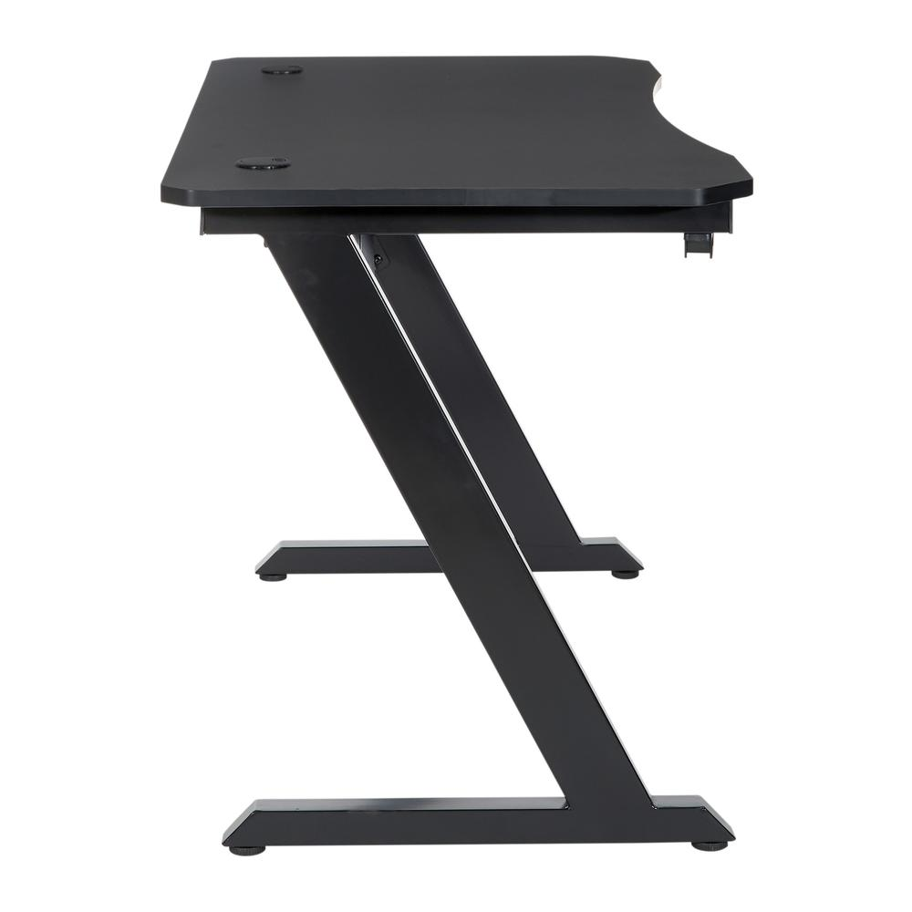 Ghost Battlestation Gaming Desk in Matte Black Top and Black Legs, GST25-BLK