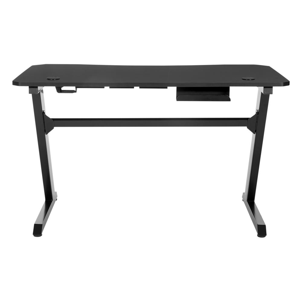 Ghost Battlestation Gaming Desk in Matte Black Top and Black Legs, GST25-BLK