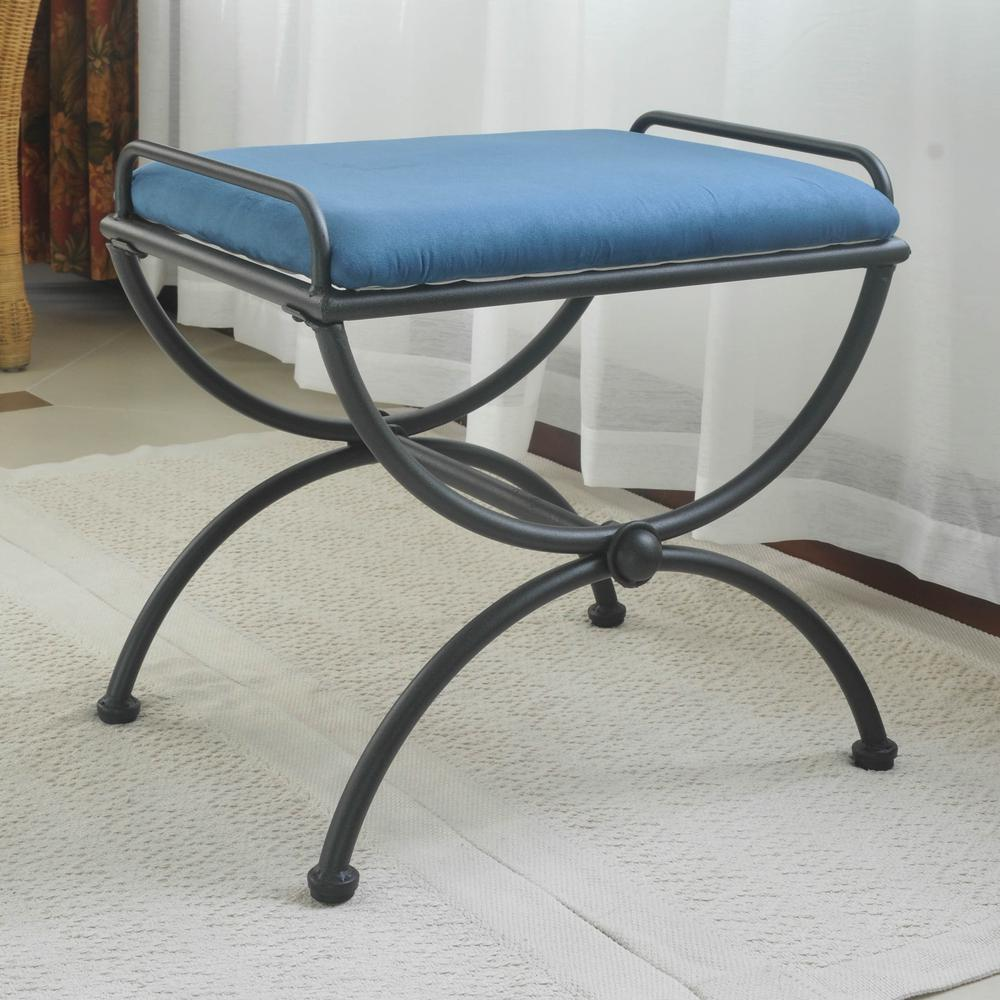 Iron Upholstered Vanity Stool