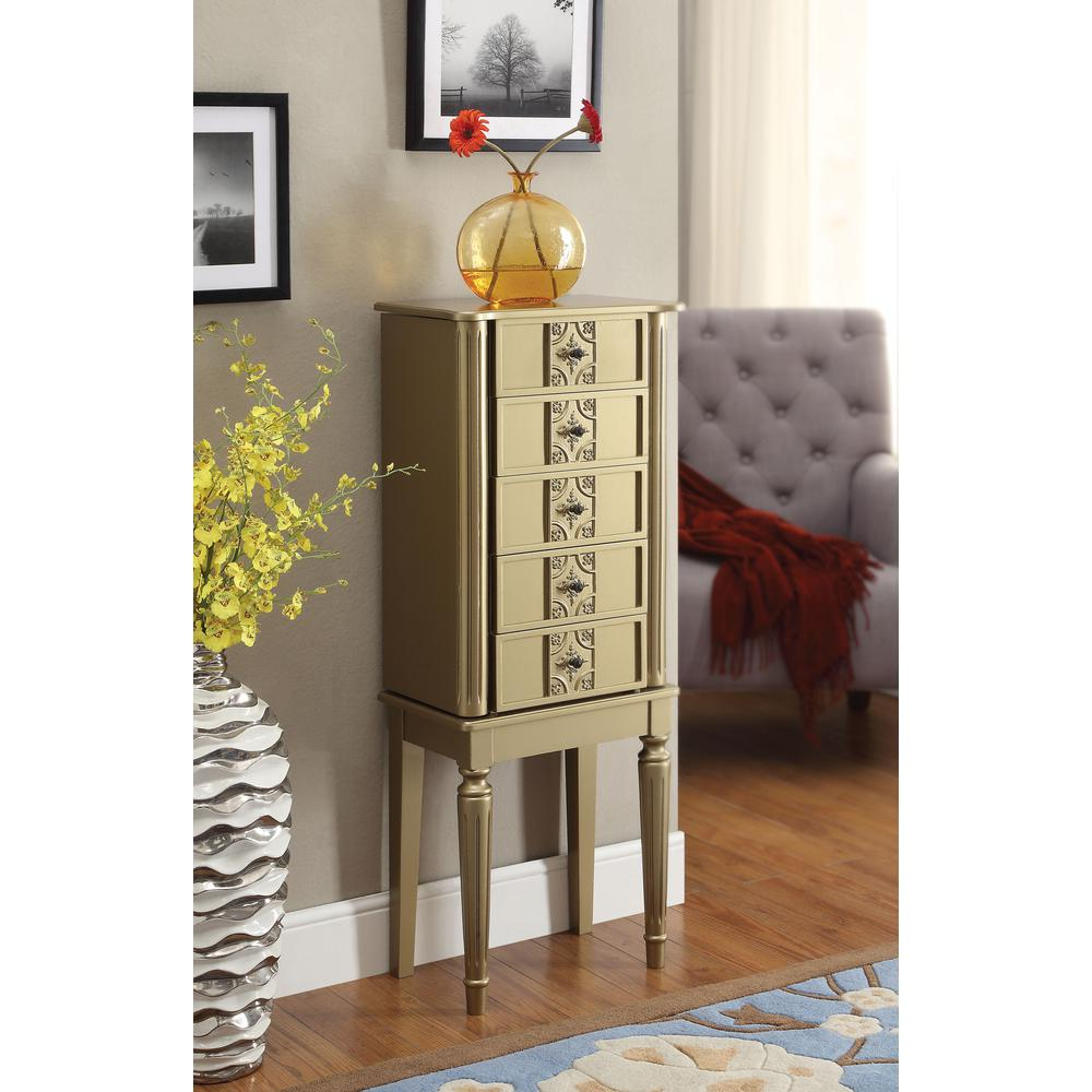 Tammy Jewelry Armoire, Gold