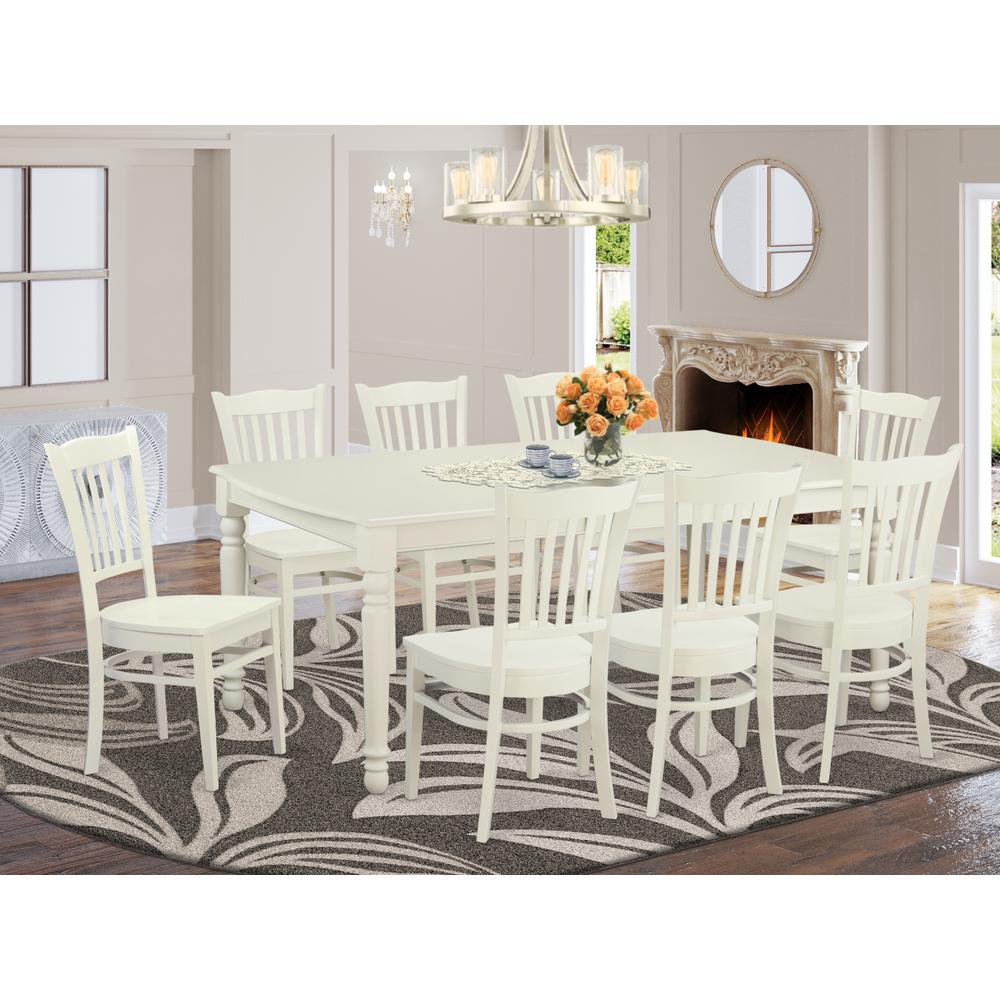 9  PC  Kitchen  nook  Dining  set  for  8-  Dining  Table  and  8  Dining  Chairs