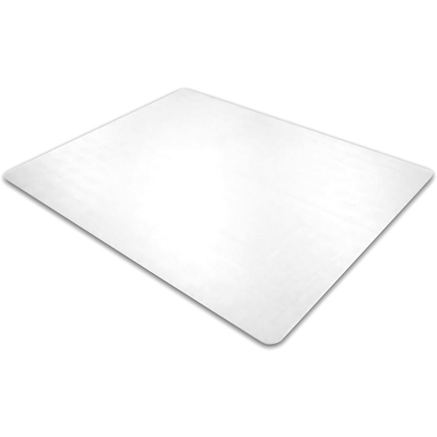 Ecotex&reg; Enhanced Polymer Rectangular Chair Mat for Carpets up to 3/8" - 36" x 48" - Home, Office, Carpet - 48" Length x 36" Width x 0.087" Depth x 0.087" Thickness - Rectangular - Polymer - Clear