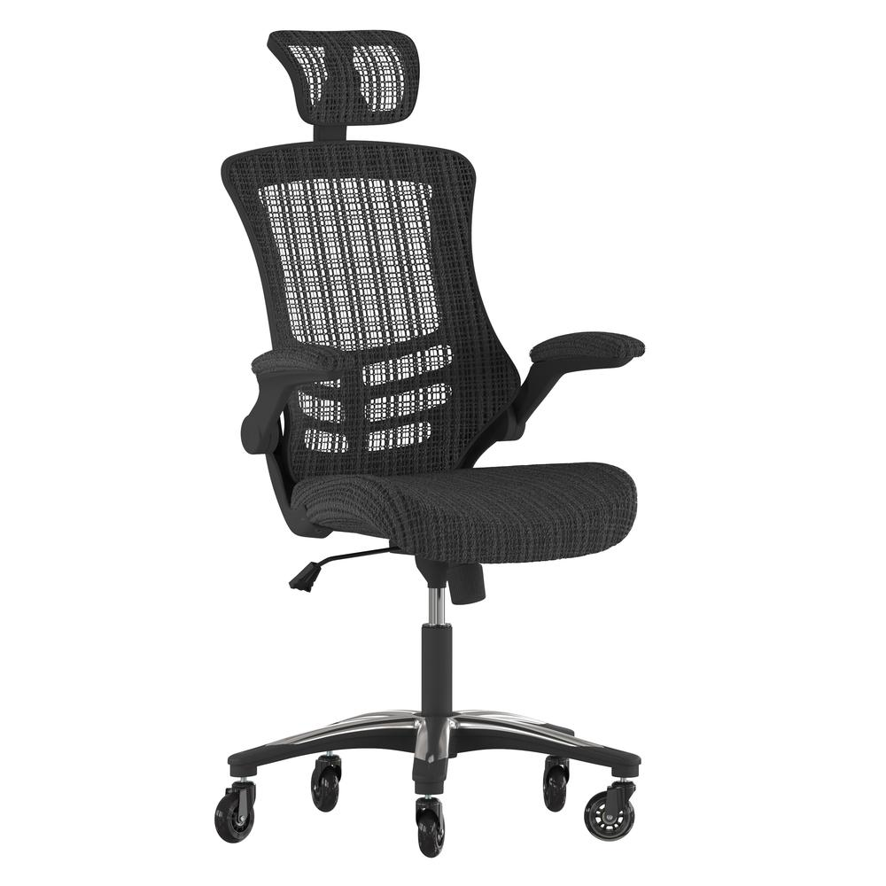 High-Back Black Mesh Swivel Executive Office Chair