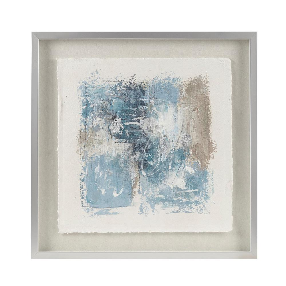 Hand Painted Abstract Framed Glass and Matted Wall Art