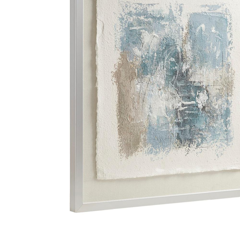 Hand Painted Abstract Framed Glass and Matted Wall Art