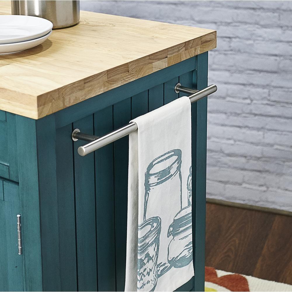 Conrad Teal Kitchen Cart