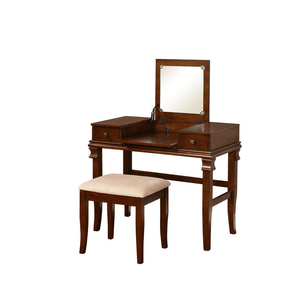 Angela Walnut Vanity Set