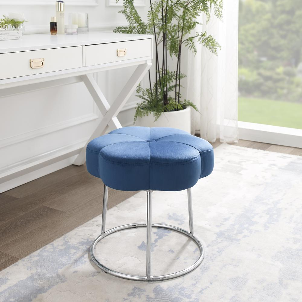 Seraphina Accent Vanity Stool, White