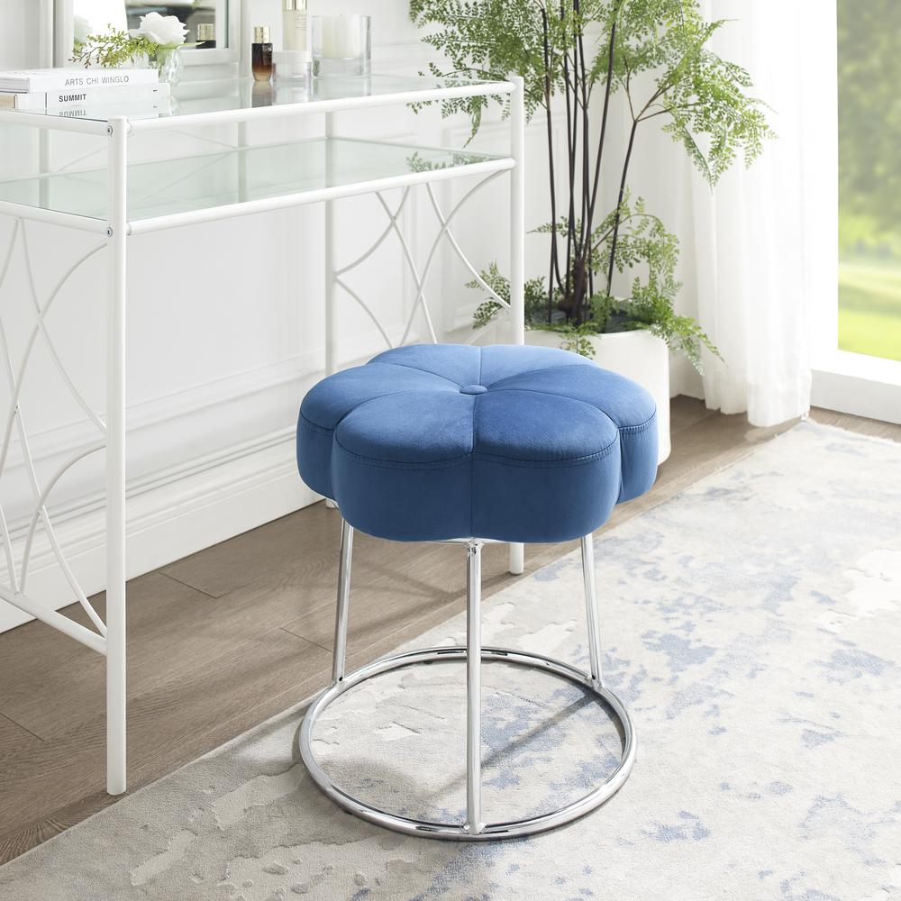 Seraphina Accent Vanity Stool, White