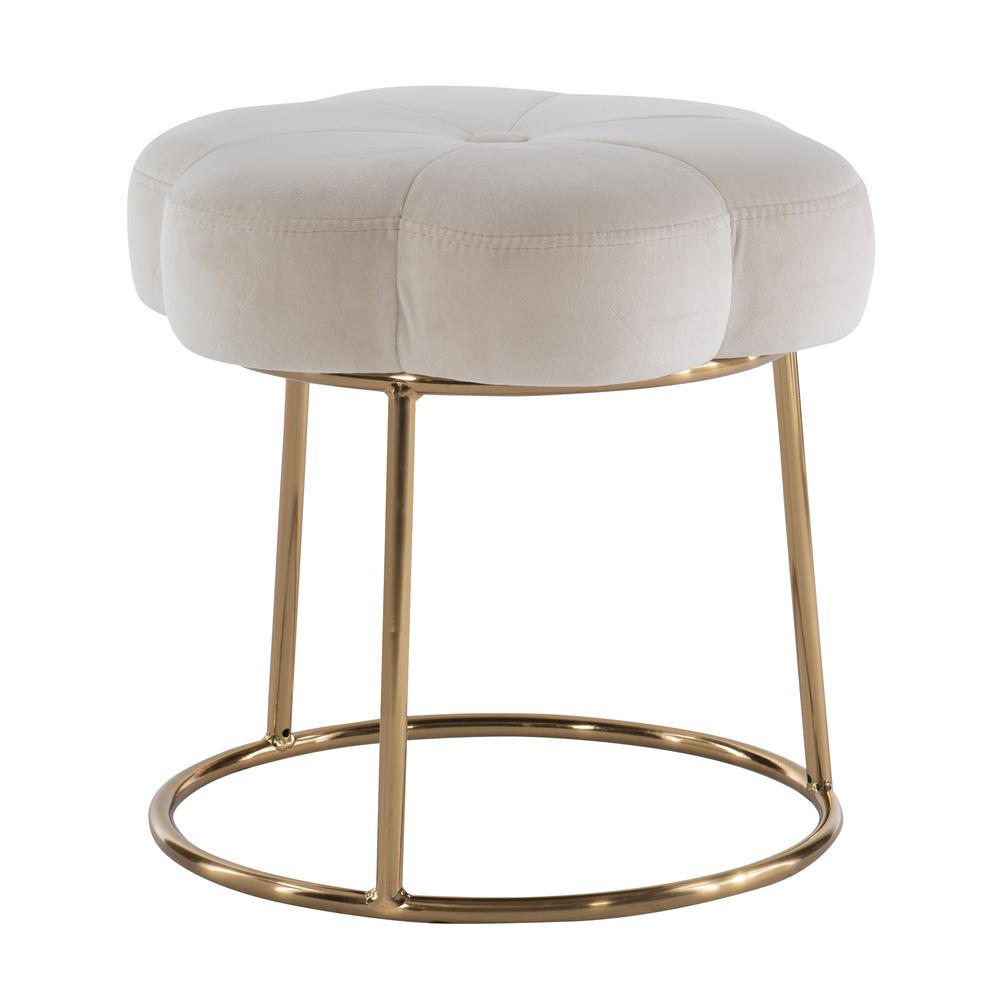 Seraphina Accent Vanity Stool, White