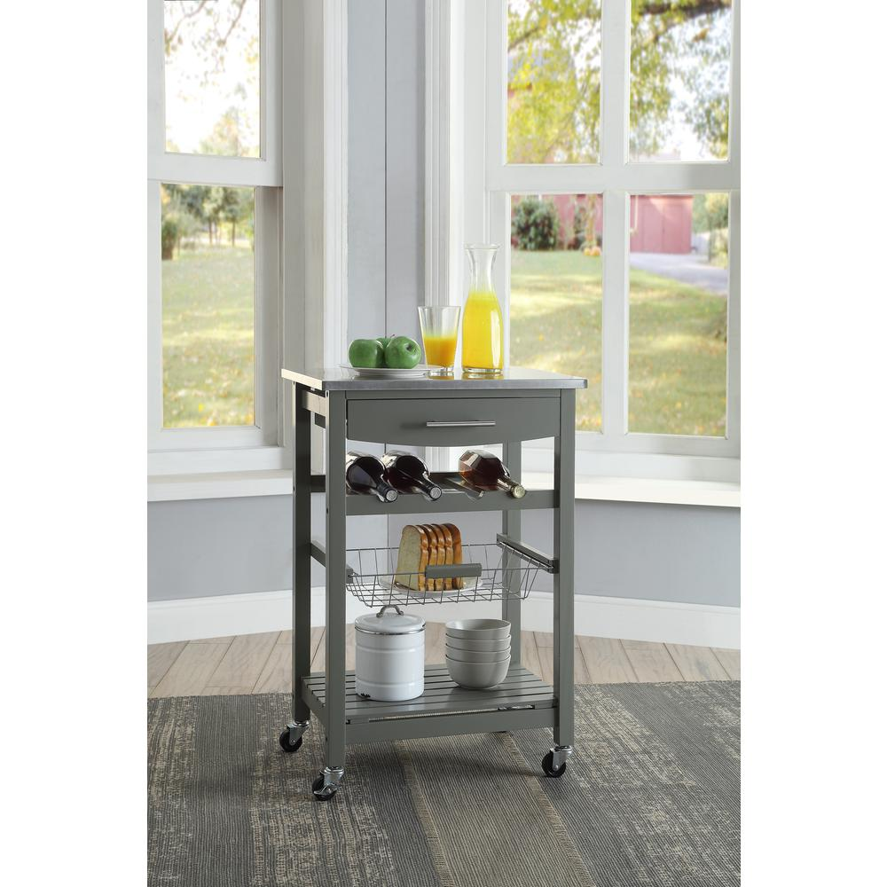 Clarke Blue Kitchen Cart