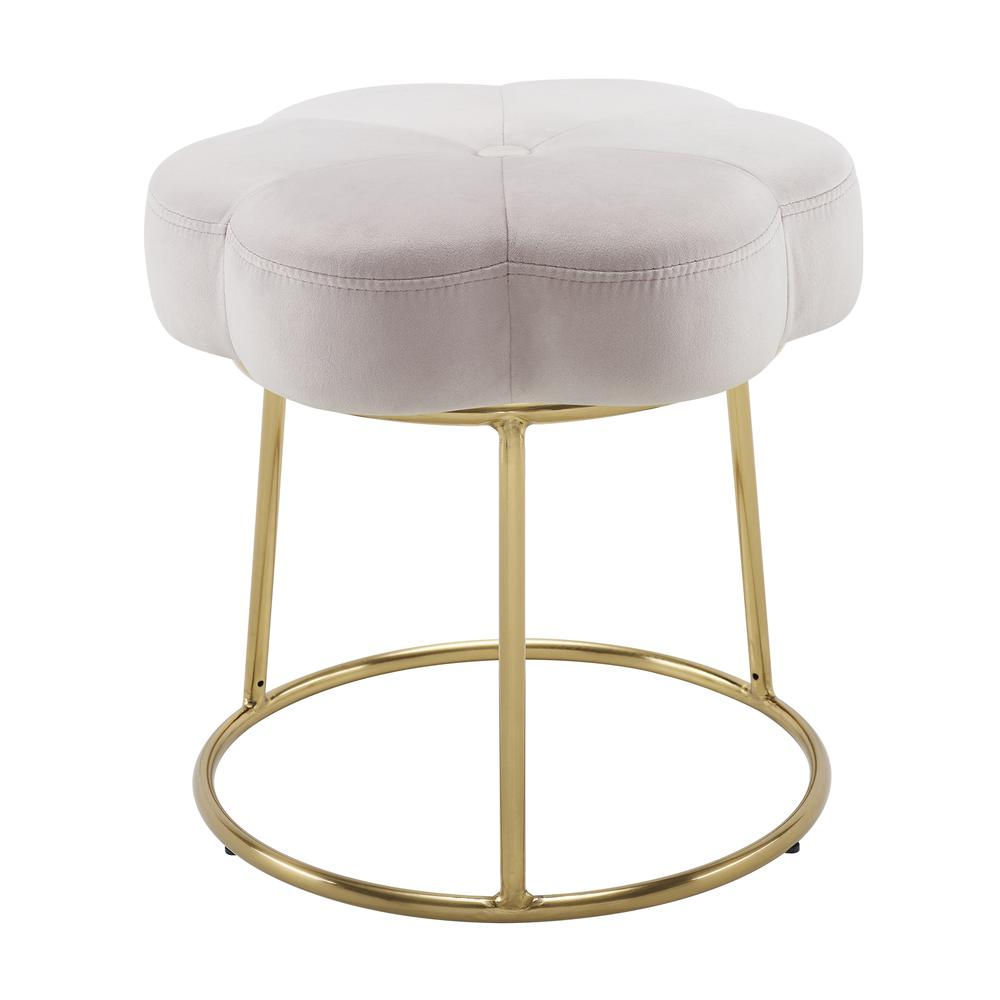 Seraphina Accent Vanity Stool, White