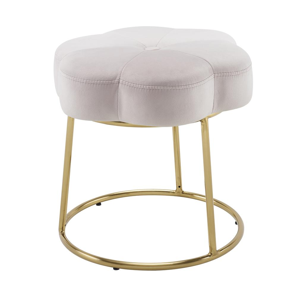 Seraphina Accent Vanity Stool, White