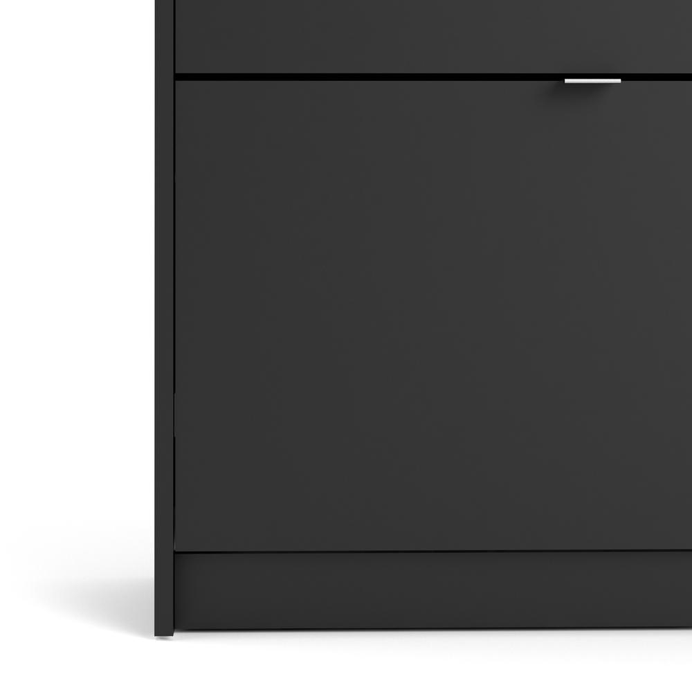 Bright 3 Drawer Shoe Cabinet, Black Matte