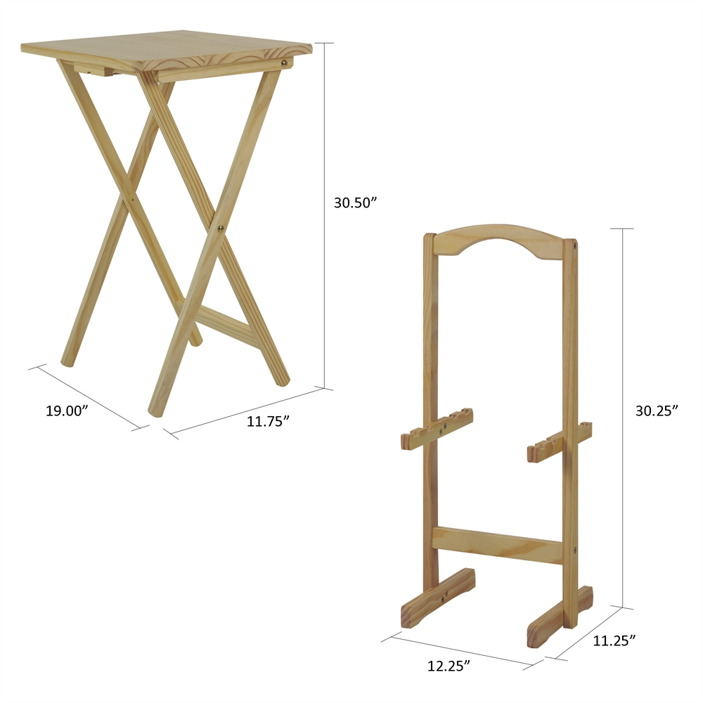 5pcs Tray Table Set-Natural