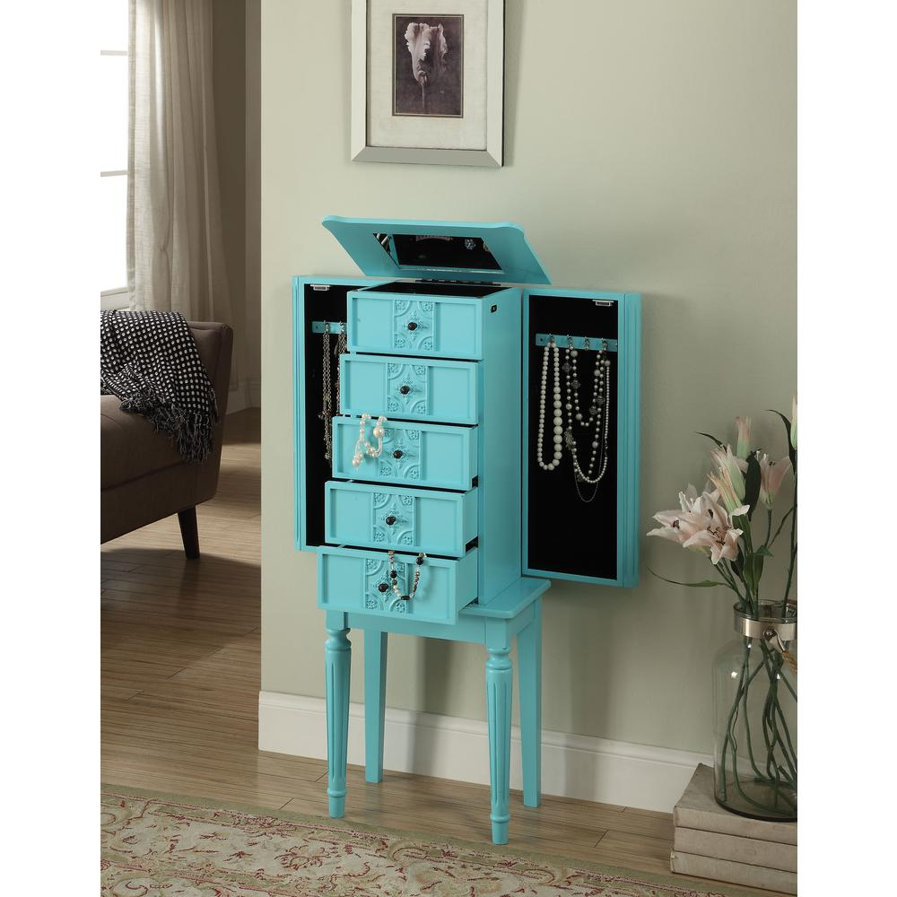 Tammy Jewelry Armoire, Light Blue