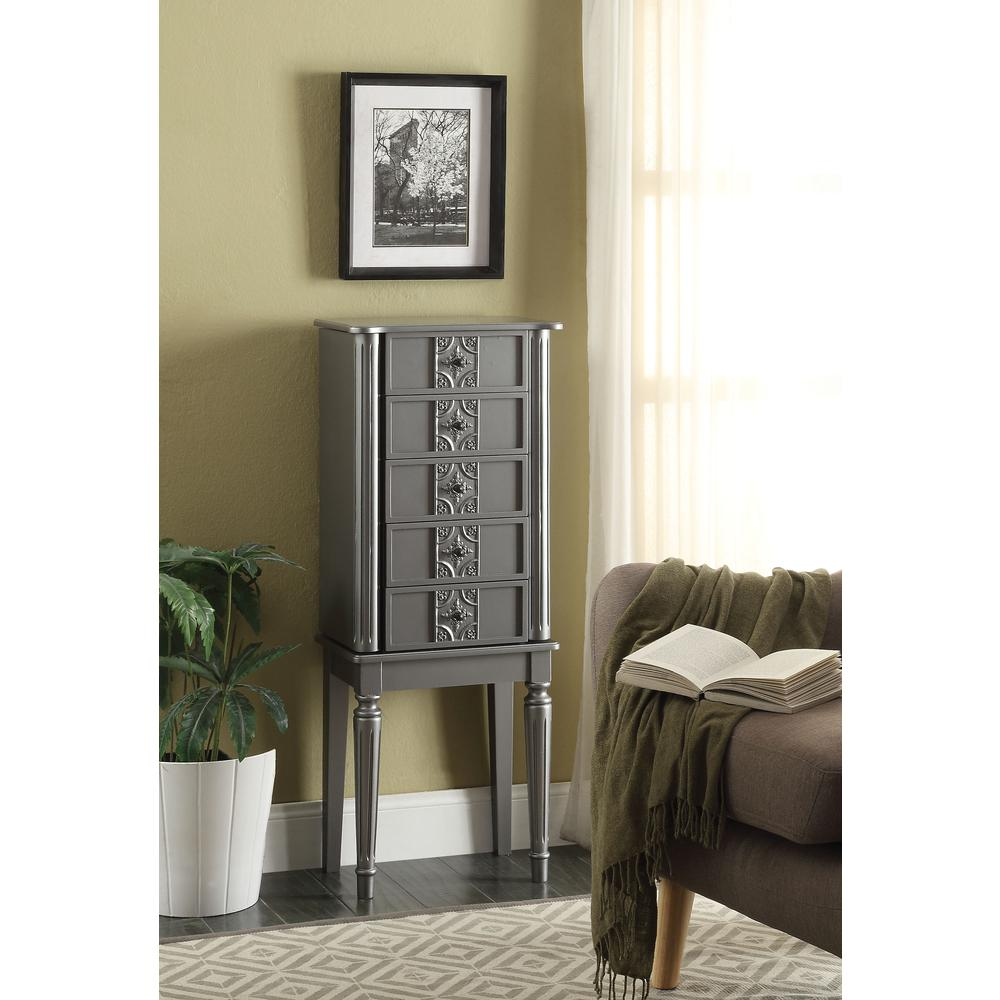 Tammy Jewelry Armoire, Silver