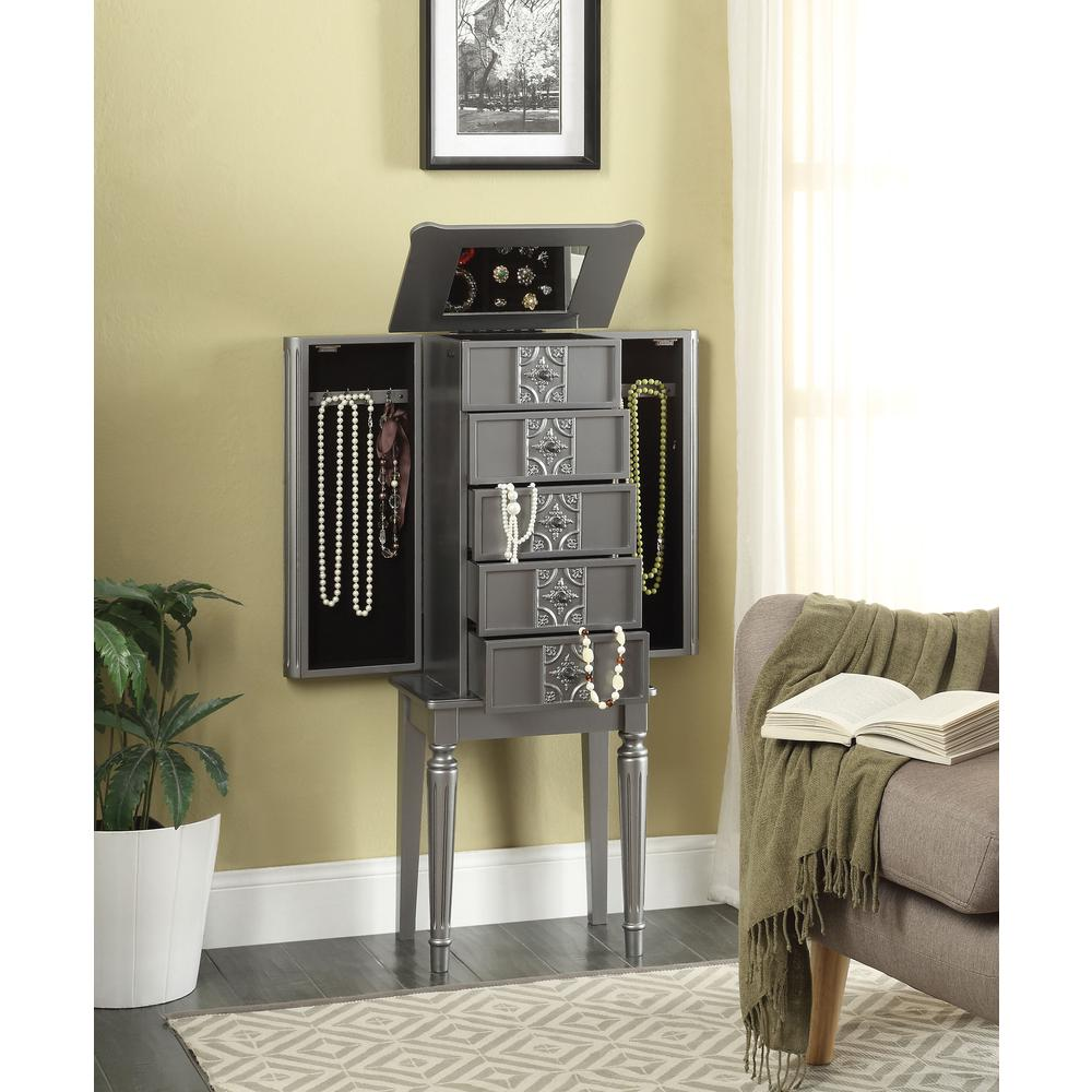 Tammy Jewelry Armoire, Silver