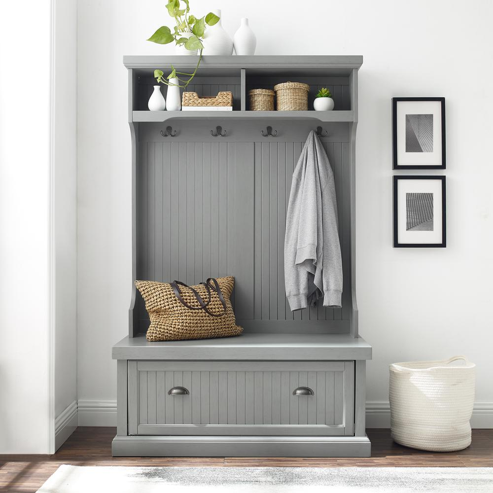 Seaside Hall Tree Distressed Gray