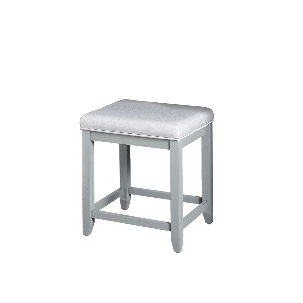 Vista Vanity Stool Gray/Creme