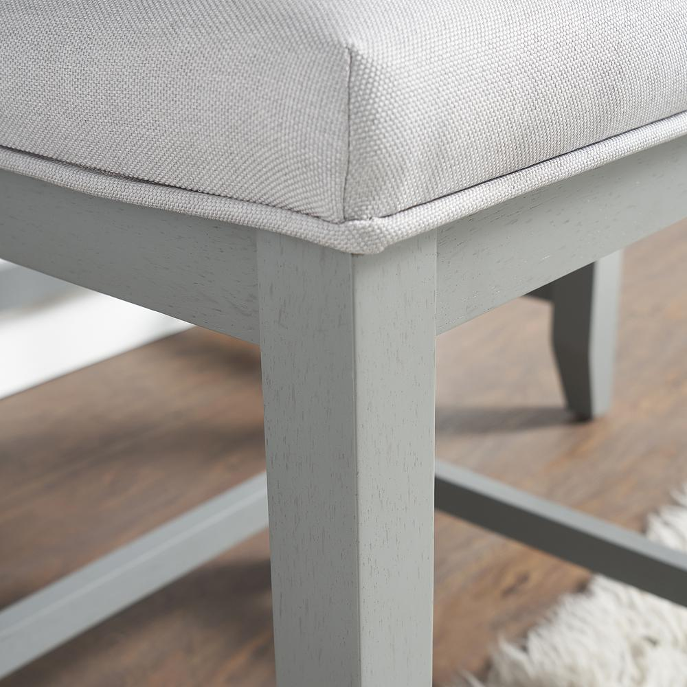 Vista Vanity Stool Gray/Creme