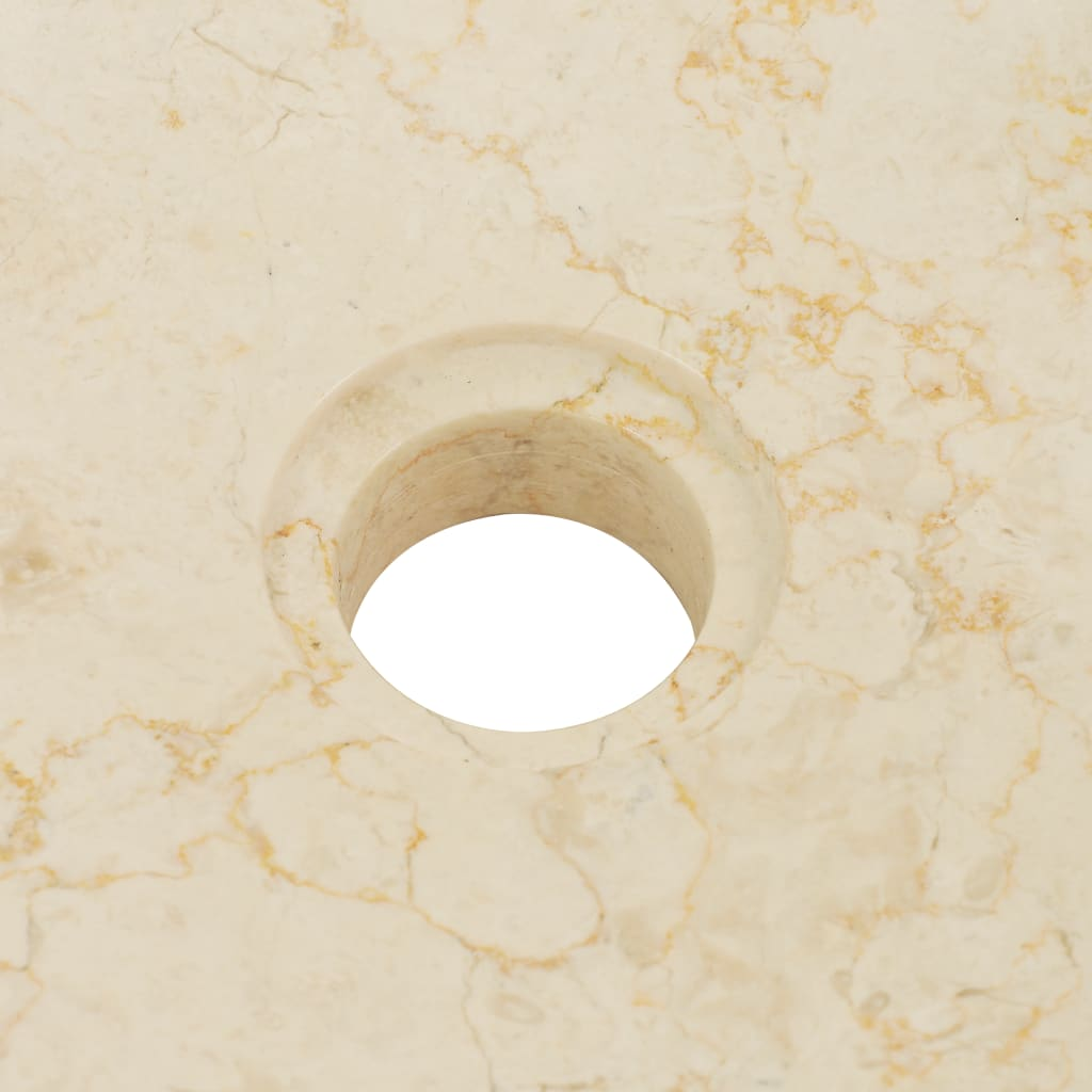 vidaXL Sink 15.7"x4.7" Marble Cream