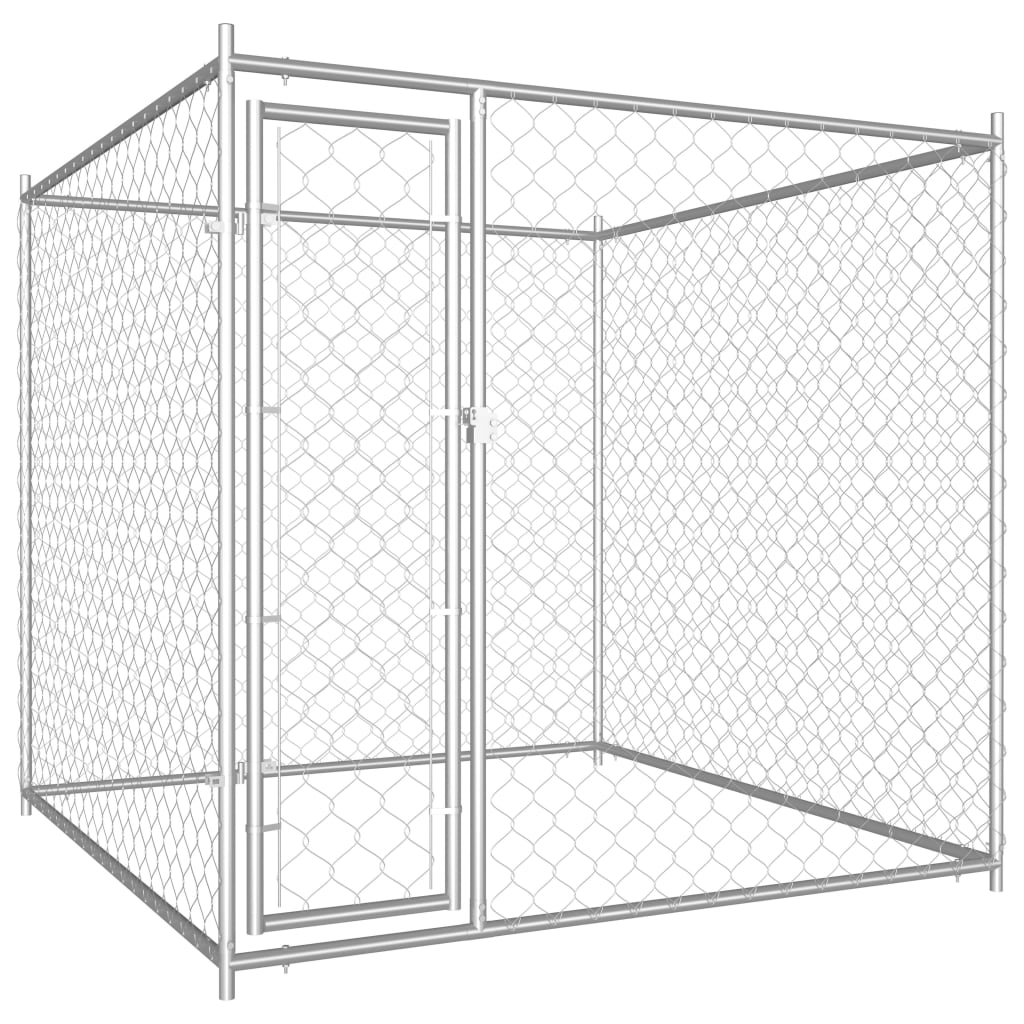 vidaXL Outdoor Dog Kennel 76"x76"x72.8"