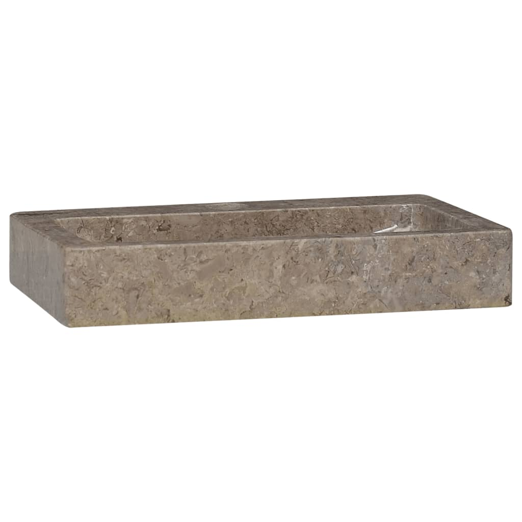 vidaXL Wall-mounted Sink Gray 15"x9.4"x2.6" Marble