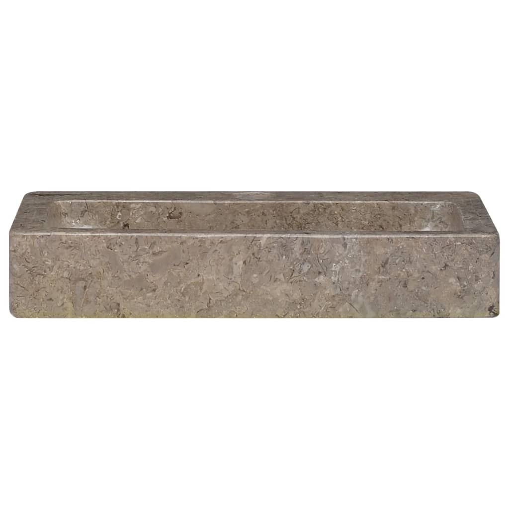 vidaXL Wall-mounted Sink Gray 15"x9.4"x2.6" Marble