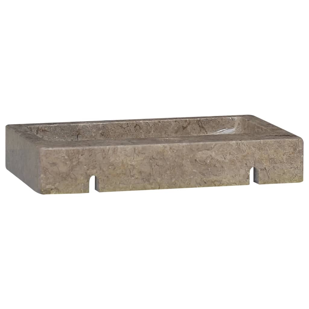 vidaXL Wall-mounted Sink Gray 15"x9.4"x2.6" Marble