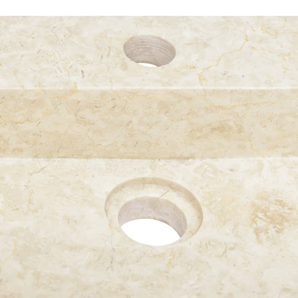 vidaXL Sink Cream 22.8"x15.4"x3.9" Marble