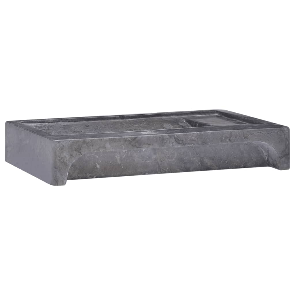 vidaXL Sink Black 22.8"x15.4"x3.9" Marble