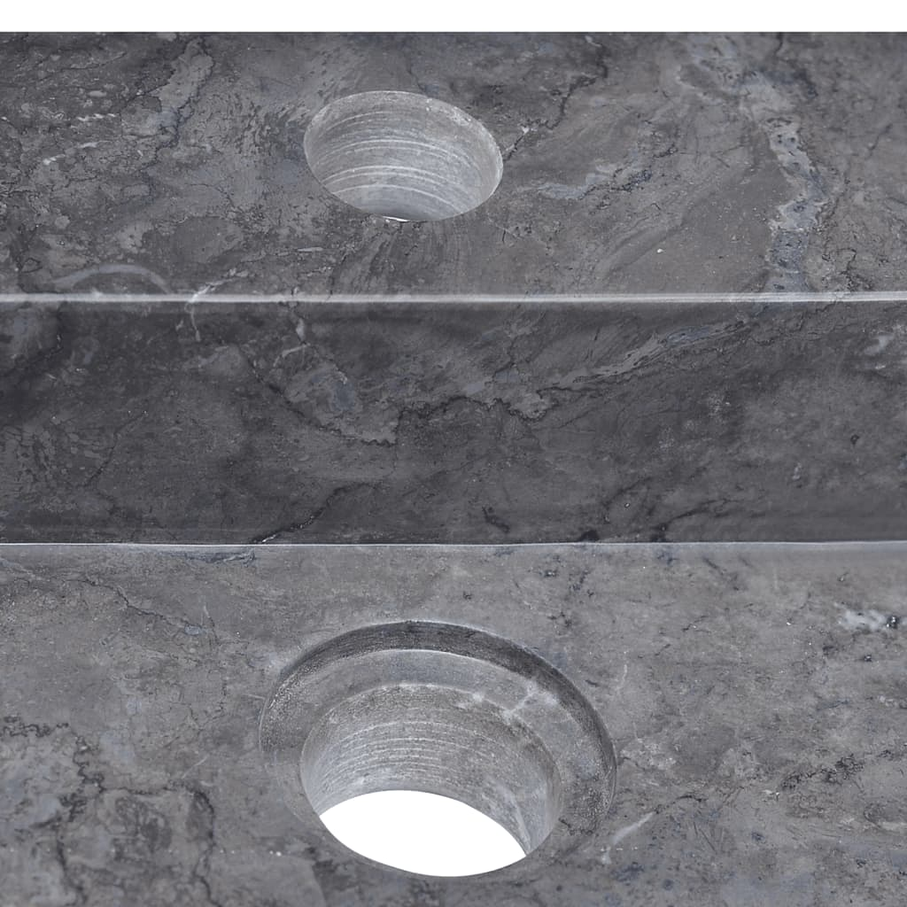 vidaXL Sink Black 22.8"x15.4"x3.9" Marble