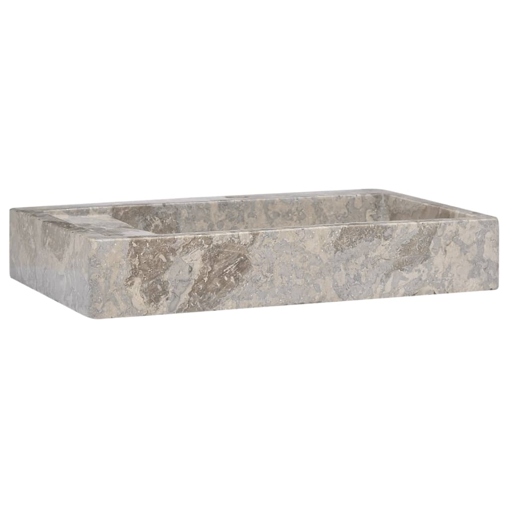 vidaXL Sink Gray 22.8"x15.4"x3.9" Marble