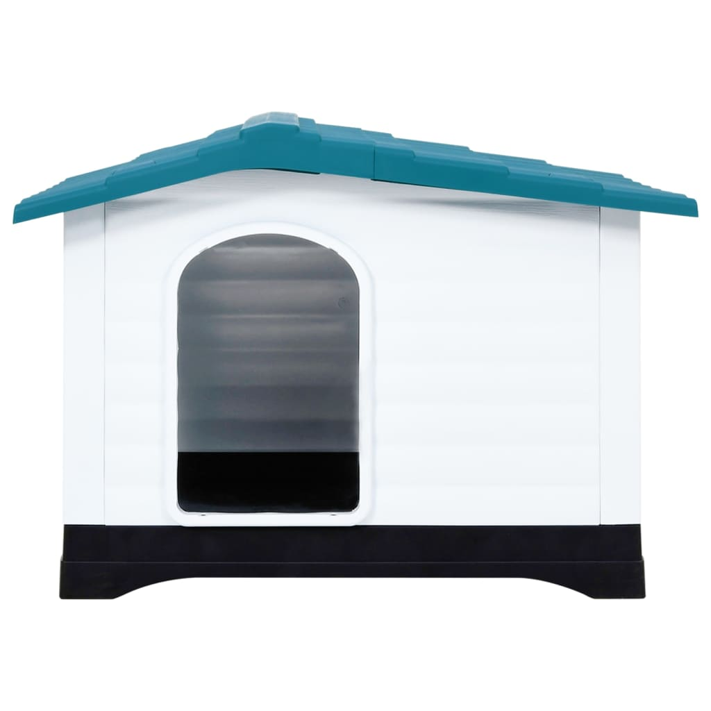 vidaXL Dog House Blue 35.6"x26.8"x26" Polypropylene