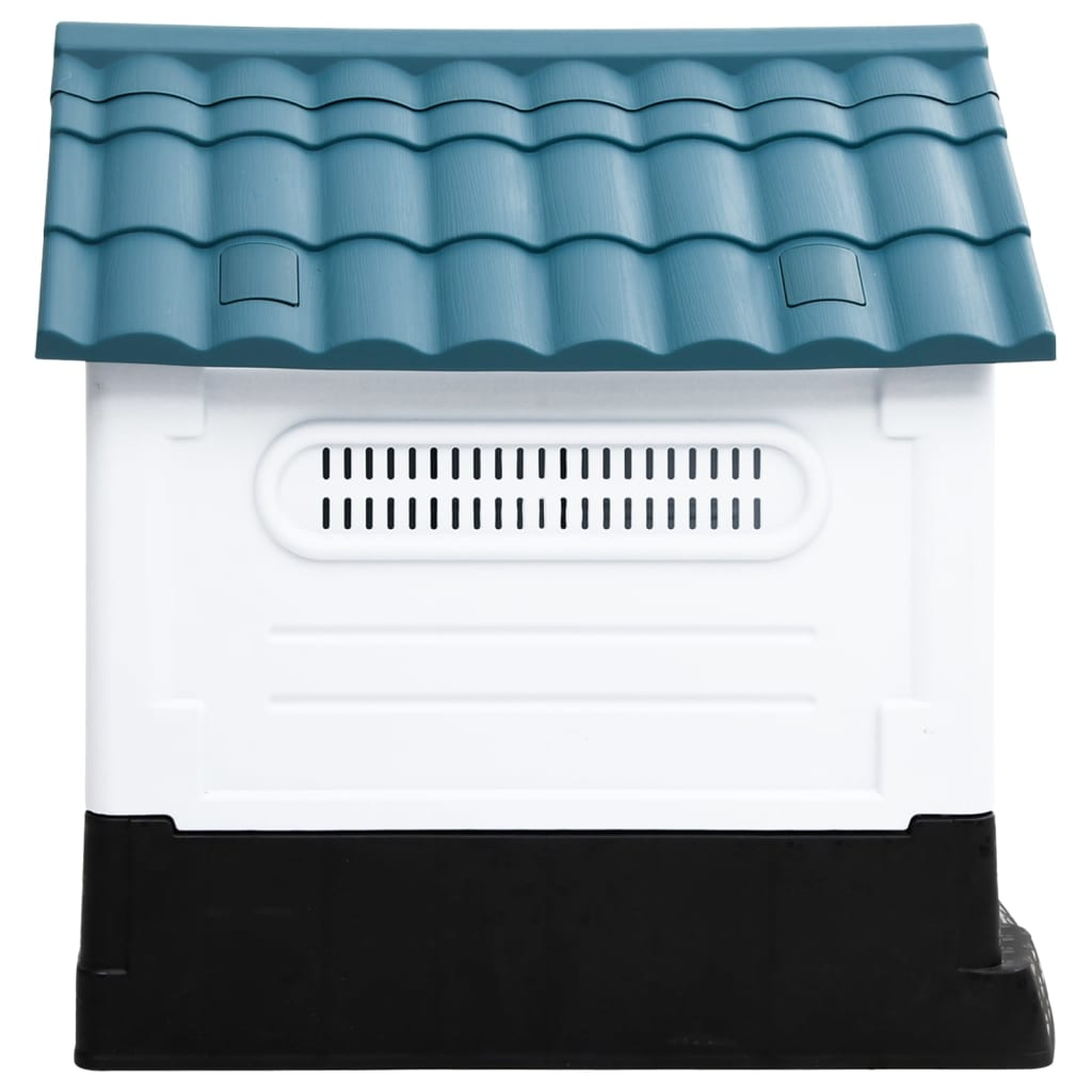 vidaXL Dog House Blue 22.4"x26.8"x26" Polypropylene