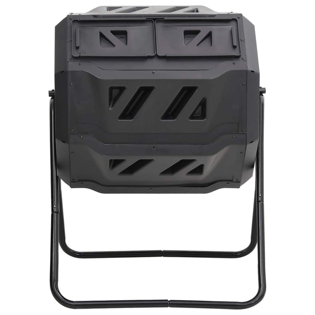 vidaXL Garden Compost Bin Black 28.7"x25.2"x37.4" 42.3 gal