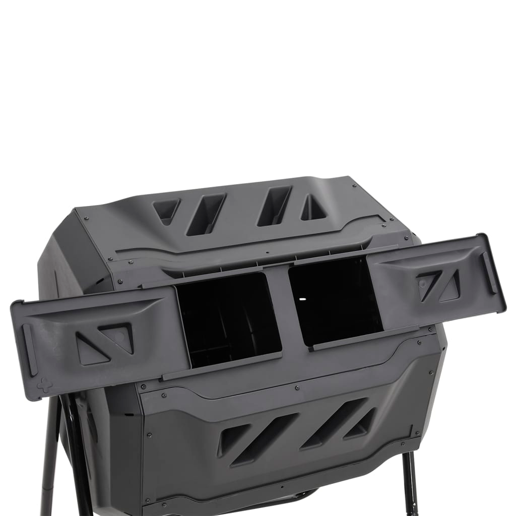 vidaXL Garden Compost Bin Black 28.7"x25.2"x37.4" 42.3 gal