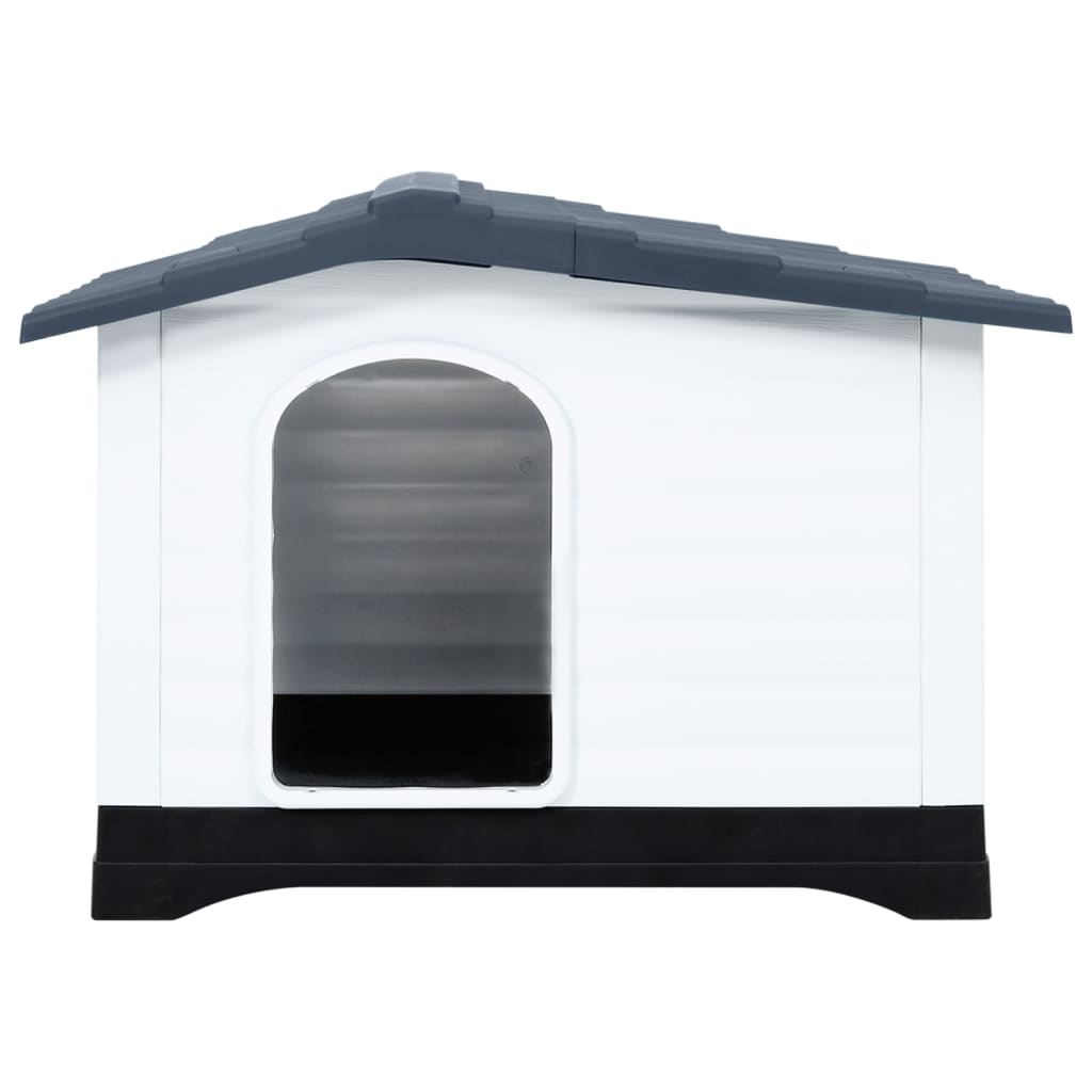 vidaXL Dog House Gray 35.6"x26.8"x26" Polypropylene