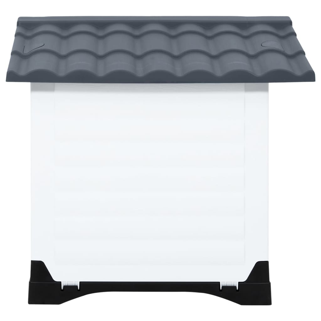 vidaXL Dog House Gray 35.6"x26.8"x26" Polypropylene