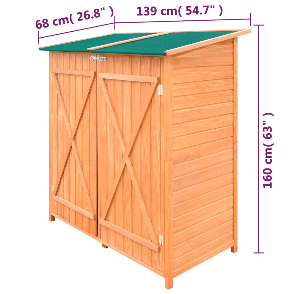 vidaXL Wooden Shed Garden Tool Shed Storage Room Large