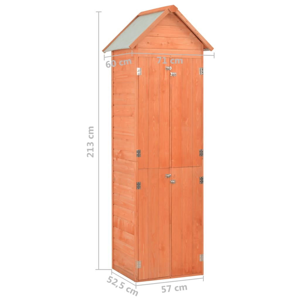 vidaXL Garden Storage Shed 28"x23.6"x83.9" Wood