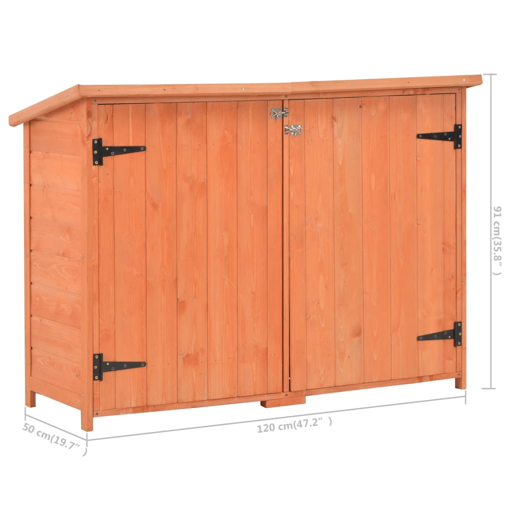 vidaXL Garden Storage Shed 47.2"x19.6"x35.8" Wood