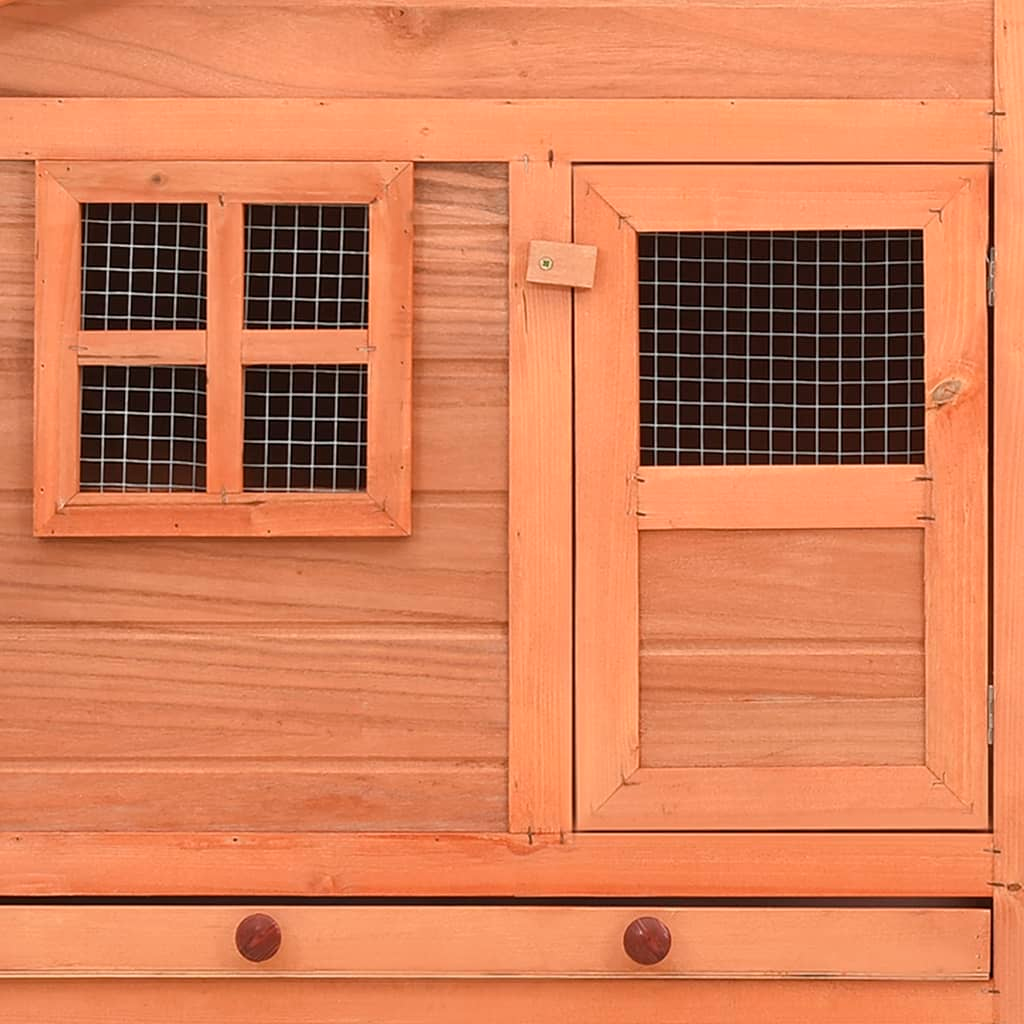 vidaXL Chicken Coop with Nest Box Solid Fir Wood