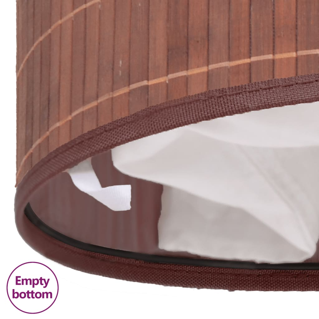 vidaXL Bamboo Laundry Bin Oval Brown