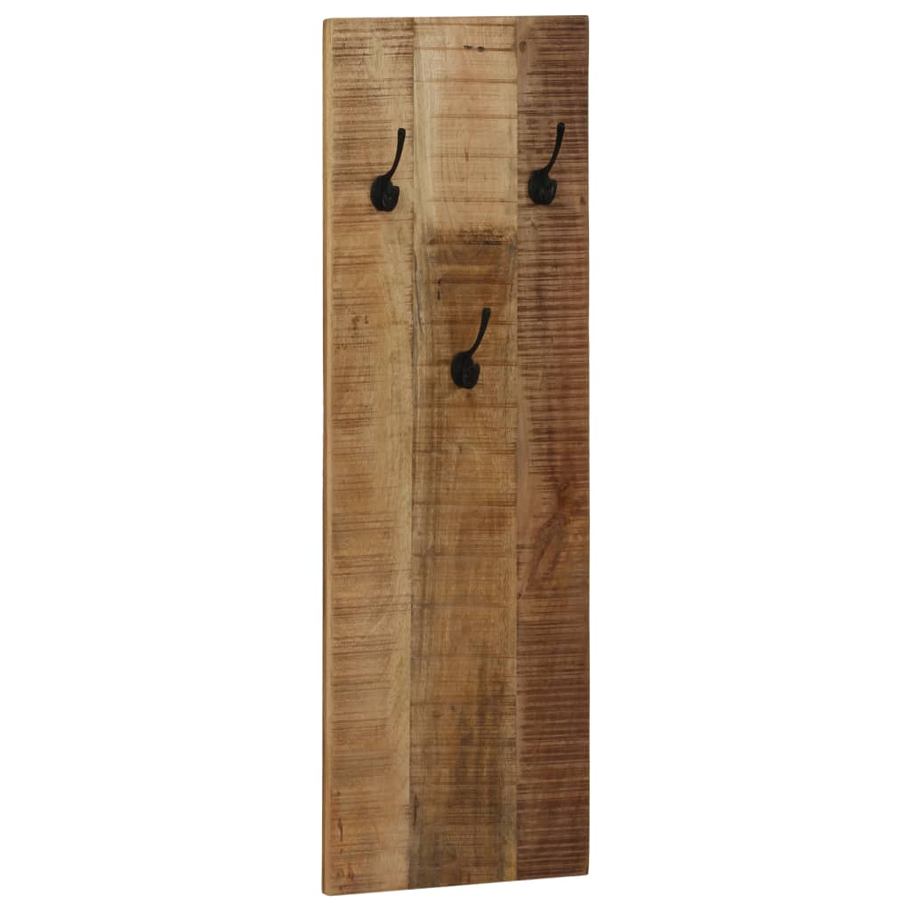 vidaXL Wall-mounted Coat Racks 2 pcs Solid Mango Wood 14.2"x43.3"x1.2"