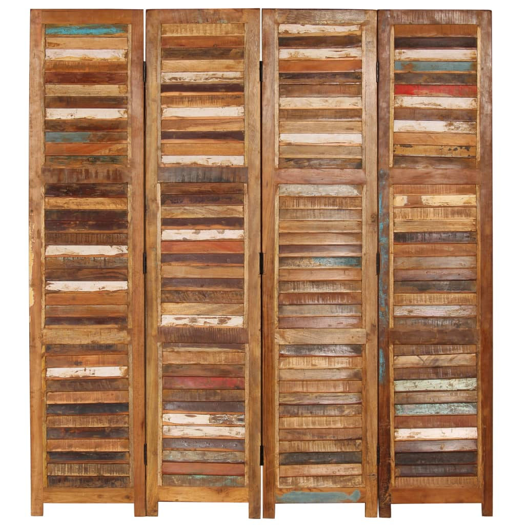 vidaXL Room Divider Solid Reclaimed Wood 66.9"