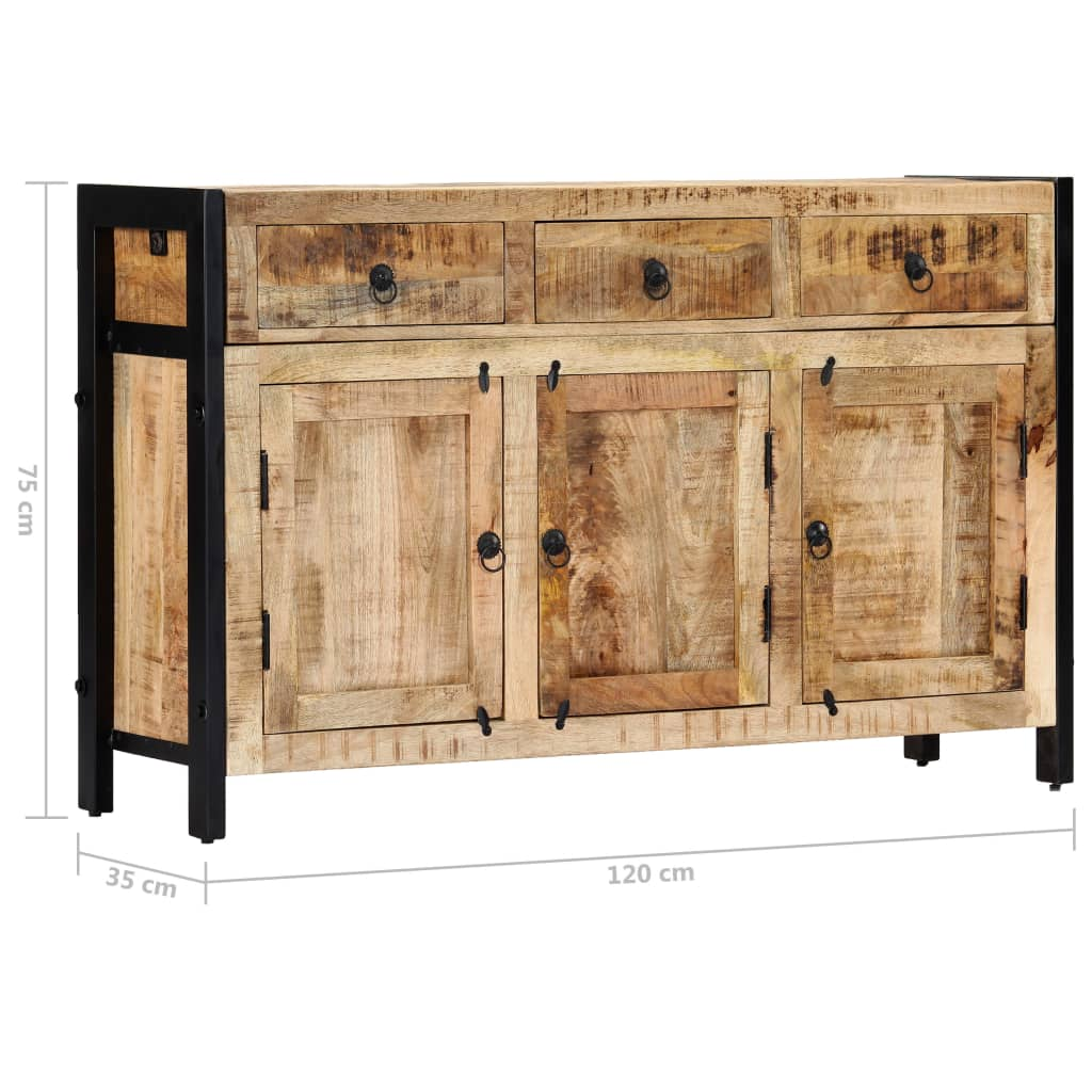 vidaXL Sideboard 47.2"x13.8"x29.9" Solid Mango Wood