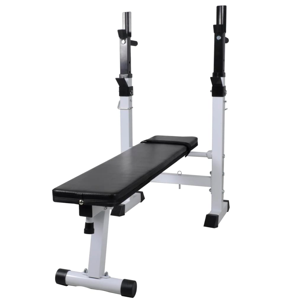 vidaXL Workout Bench with Weight Rack, Barbell and Dumbbell Set198.4 lb